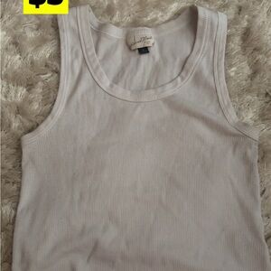 Target White Ribbed Tank Top